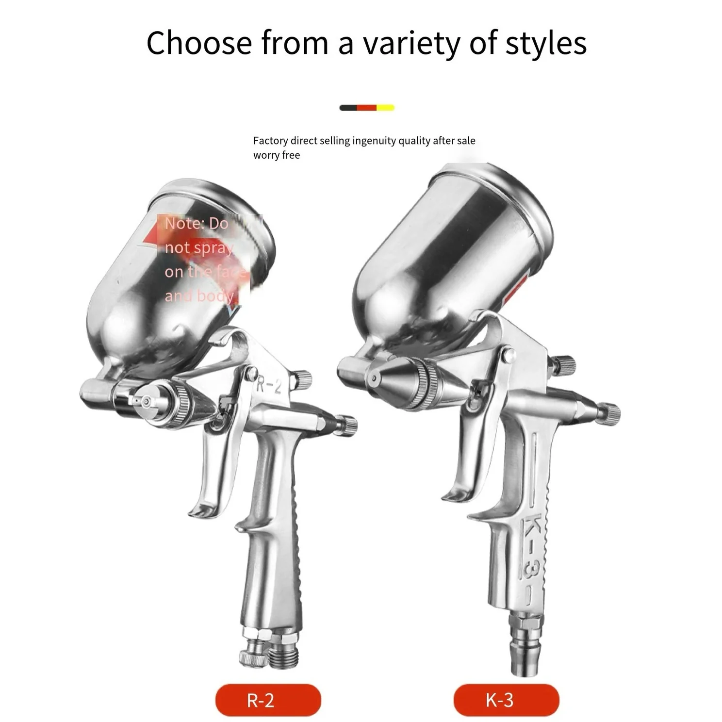 Pneumatic Paint Spray Gun – 200ml Cup, Easy to Clean, Model R2 - Image 8