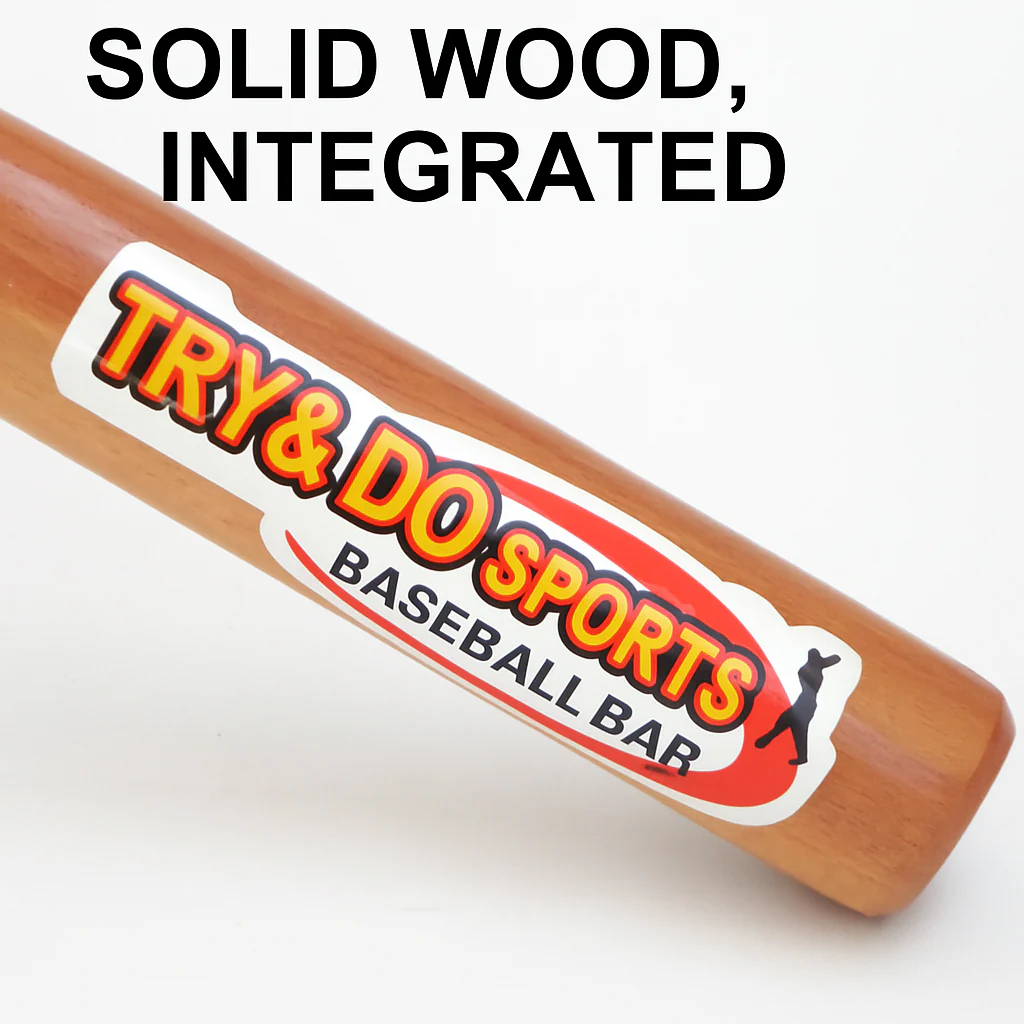 52 cm Wood Baseball Bat – Lightweight Training Bat for Practice & Self-Defense - Image 2