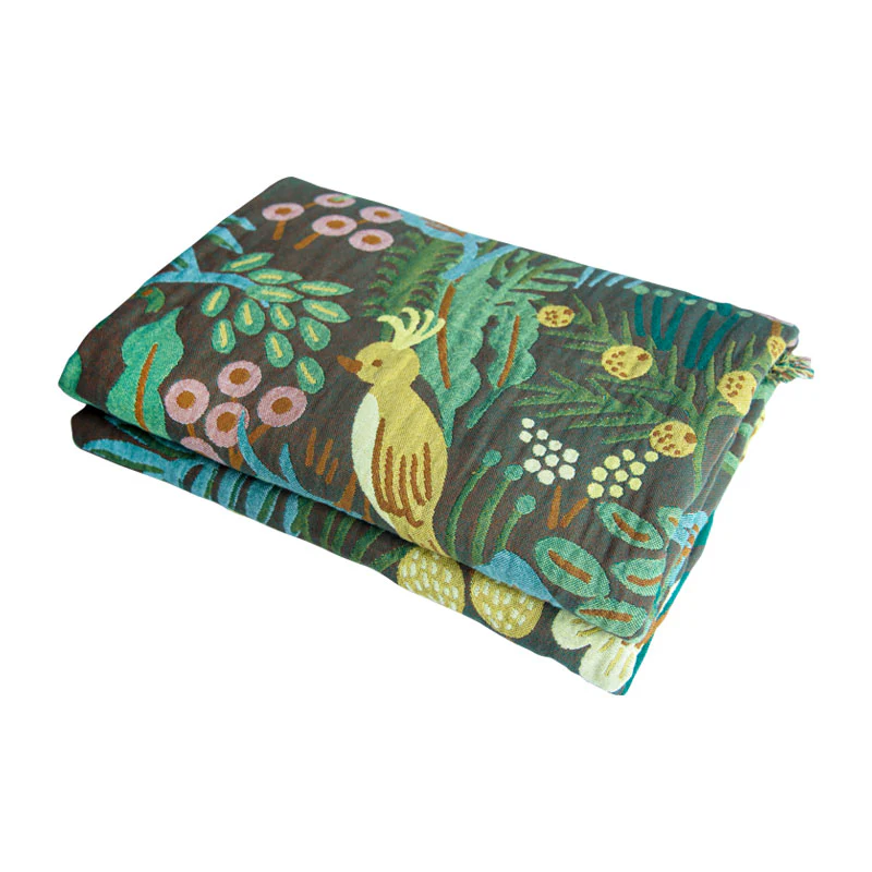 Pure Cotton Double-Sided Blanket - Bedroom Sheets Pastoral Style Air Conditioning Blanket Forest Pattern Nap Blanket - Image 5