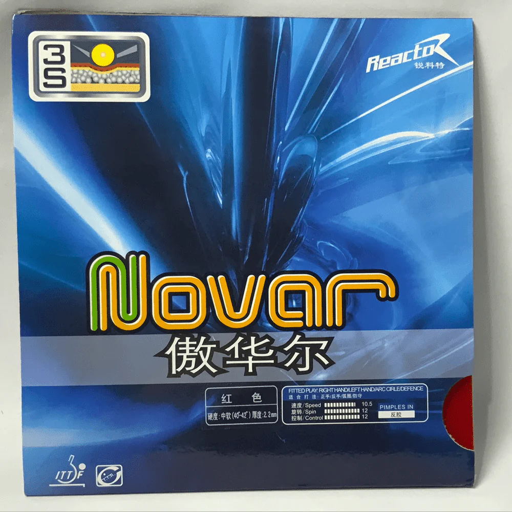 REACTOR Novar Table Tennis Rubber Loop Plus Attack Pips in 1Pcs - RED