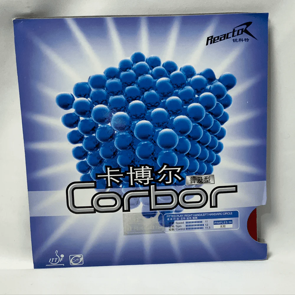 REACTOR Corbor Table Tennis Rubber Loop Plus Attack Pips in 1Pcs - red