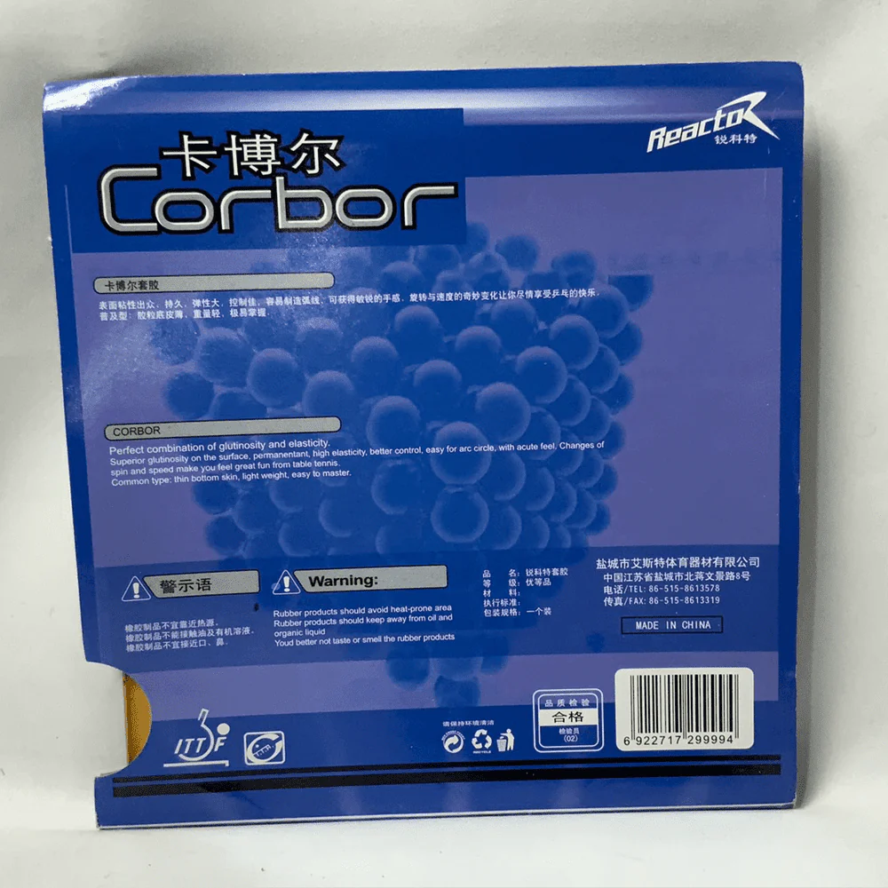 REACTOR Corbor Table Tennis Rubber Loop Plus Attack Pips in 1Pcs - red - Image 2