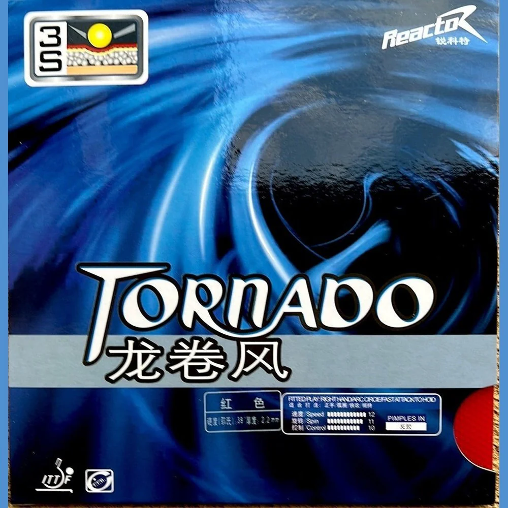 REACTOR Tornado Table Tennis Rubber Loop Plus Attack Pips in 1Pcs - RED