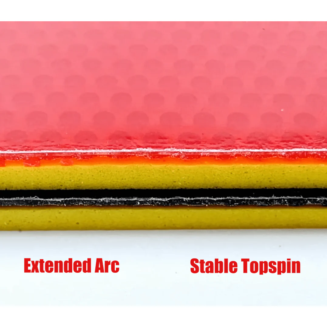 REACTOR Corbor Table Tennis Rubber Loop Plus Attack Pips in Sheet 1Red 1Black - Image 6