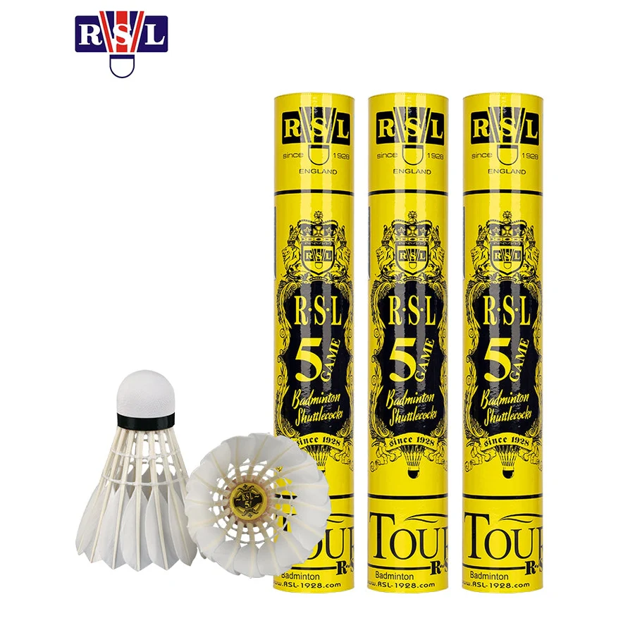 RSL 12 PCS 5 GAME Badminton Goose Feather Badminton Shuttlecock - Image 2