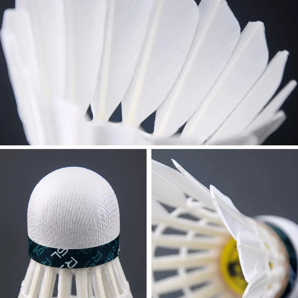 RSL 12 PCS No.5 Badminton Goose Feather Badminton Shuttlecock - Image 3