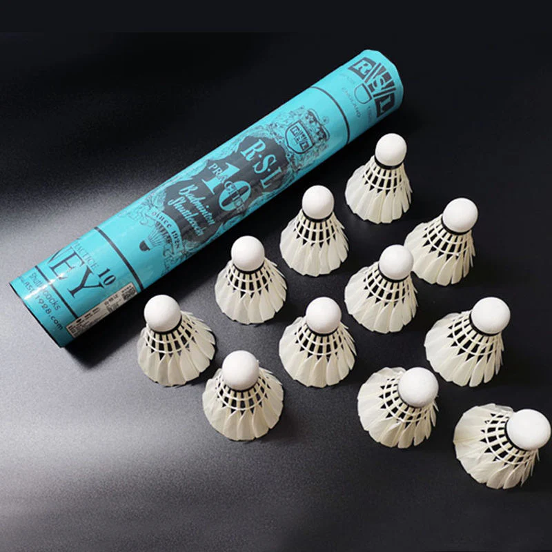 RSL 12 PCS RSL 10 Practice Badminton Goose Feather Badminton Shuttlecock - Image 2