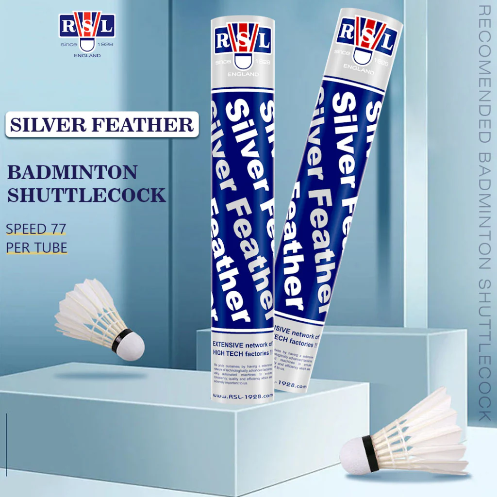 RSL Silver Feather Badminton Shuttlecocks - Image 2