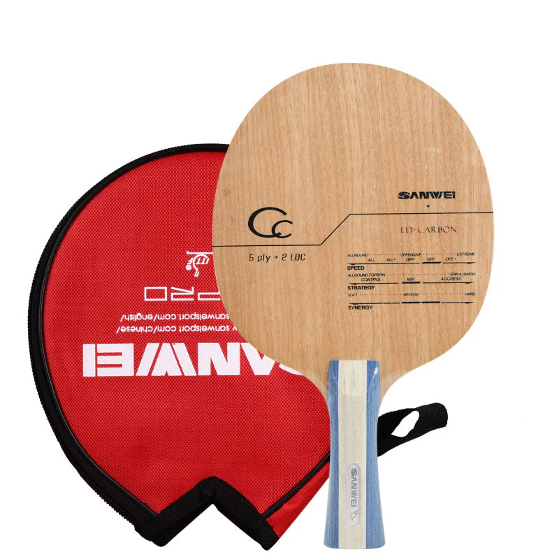 SANWEI CC LD Carbon 7 Layer Wood Table Tennis Blade - Image 2