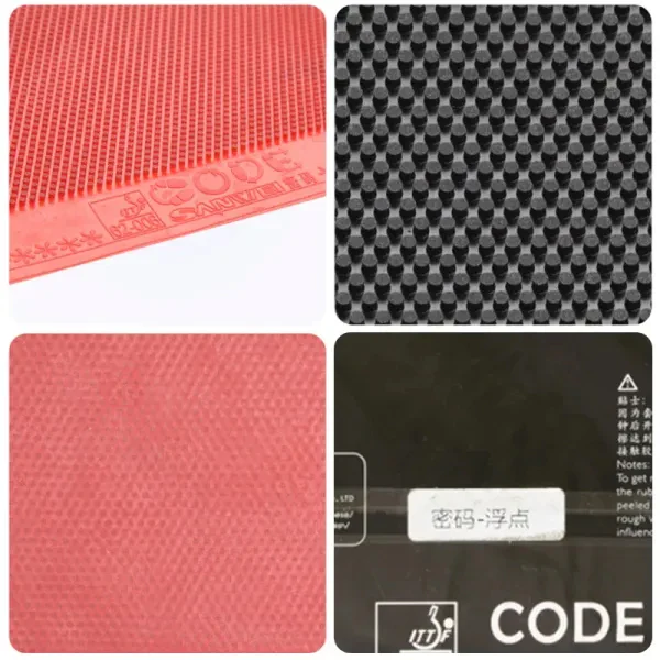 SANWEI CODE Long Pimples Table Tennis Rubber - Black - Image 3