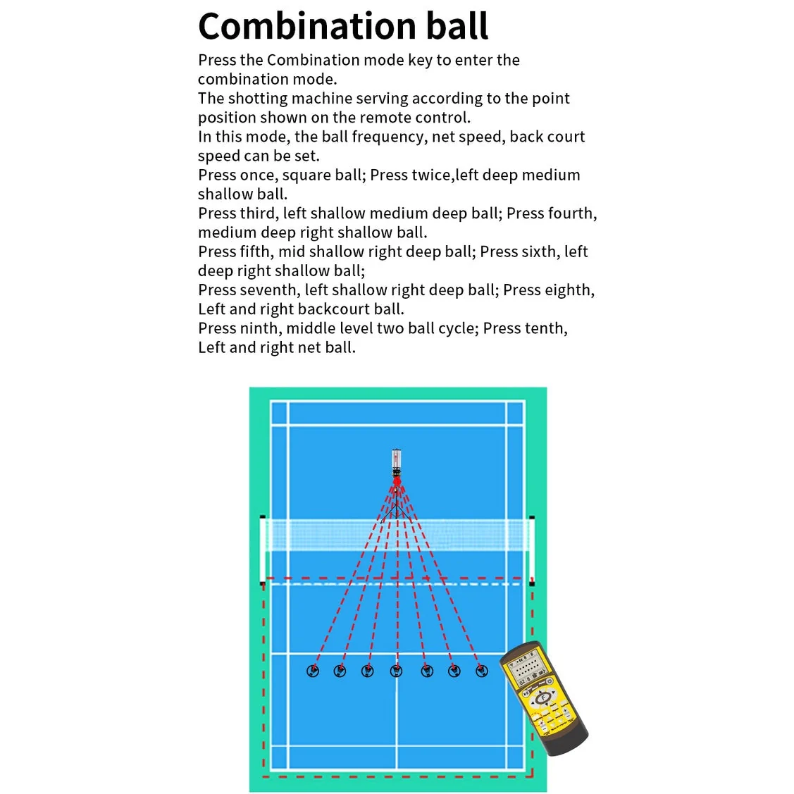 SIBOASI B2300A Badminton Machine (SKU SS-B2300A) - Image 10