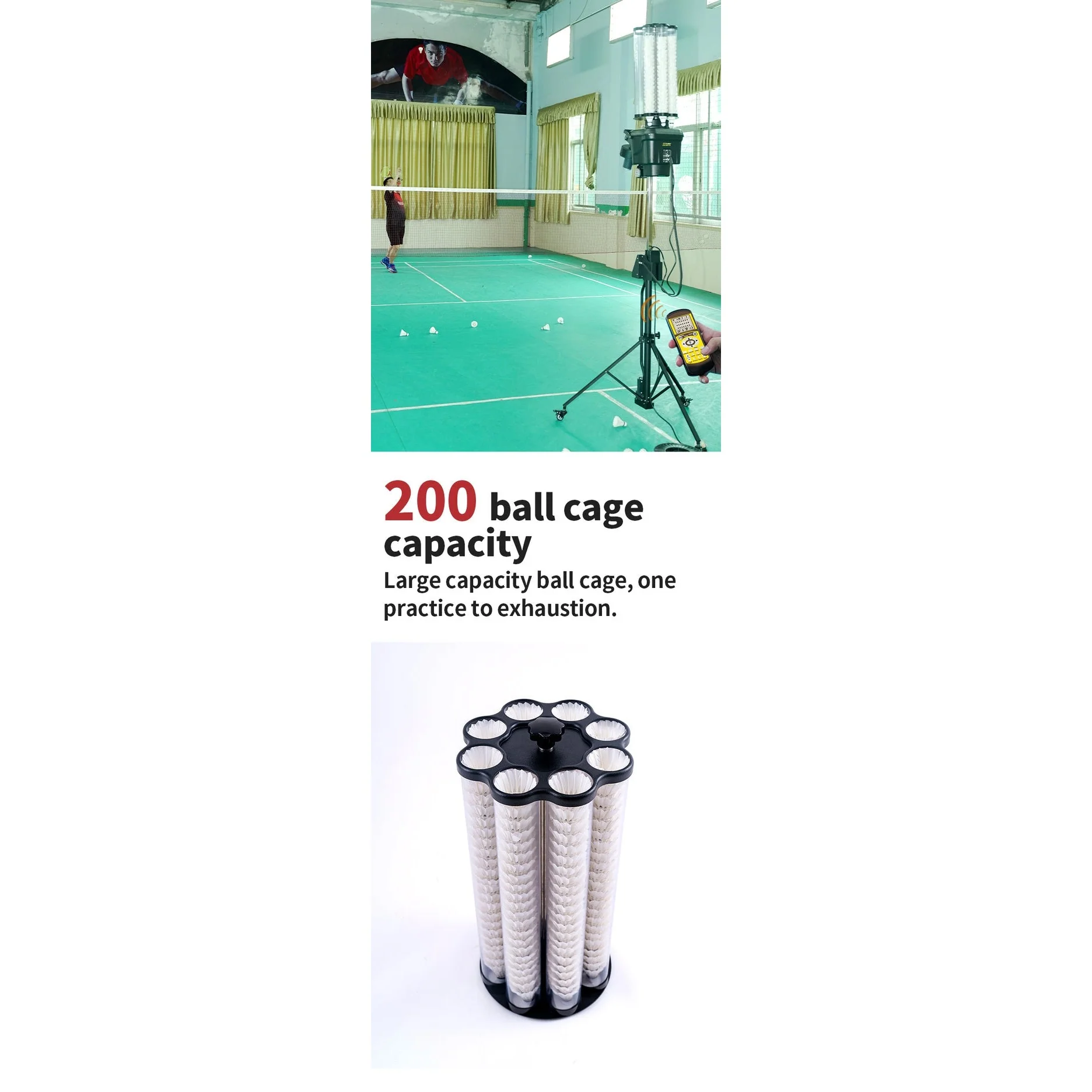 SIBOASI B2300A Badminton Machine (SKU SS-B2300A) - Image 9