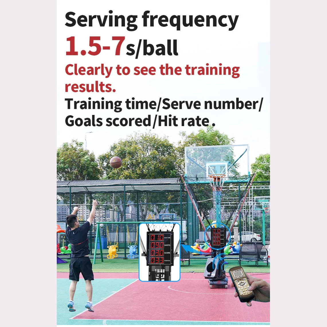 SIBOASI Basketball Rebound Machine – Automatic Ball Return, Smart Training System, Model K2100A - Image 2