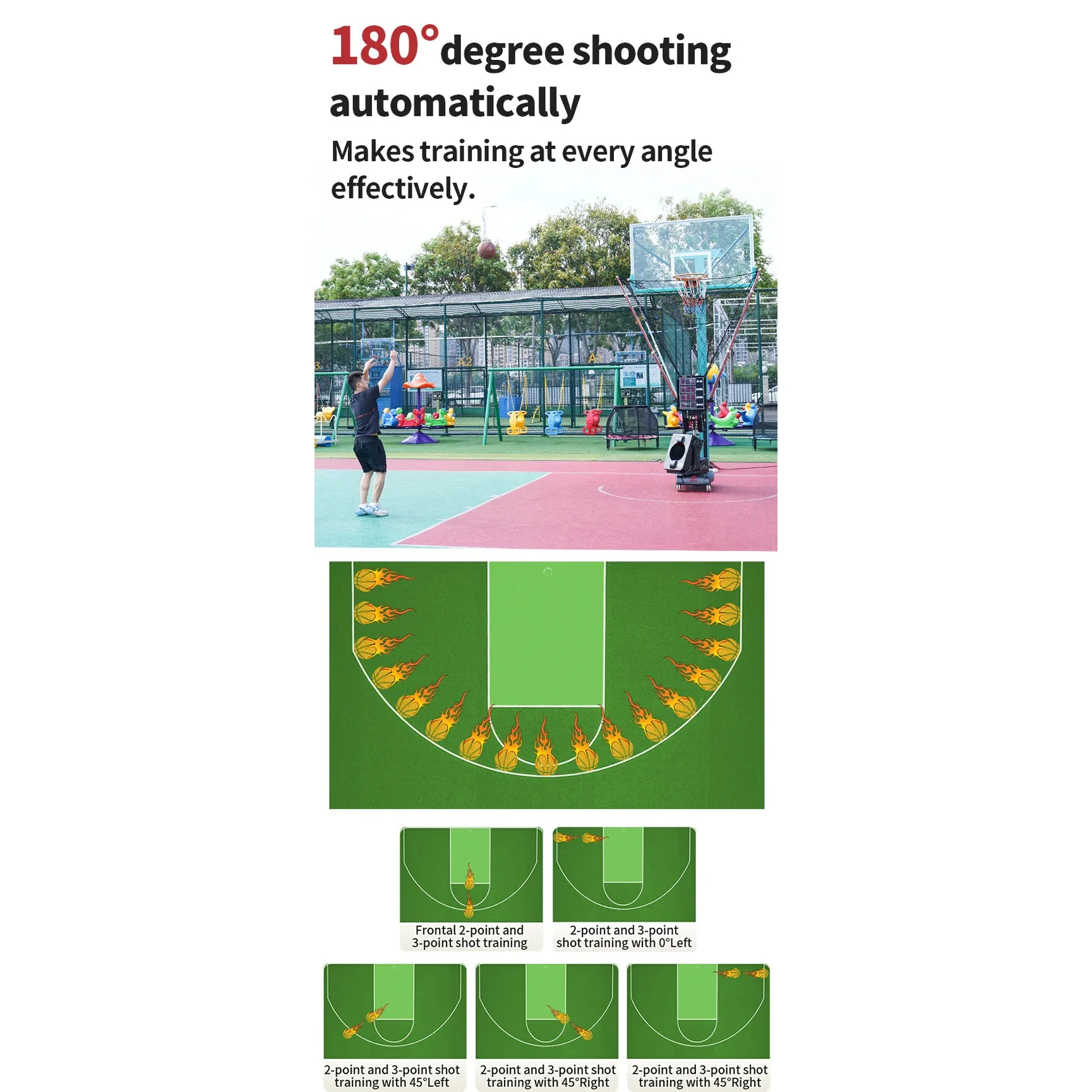 SIBOASI Basketball Rebound Machine – Automatic Ball Return, Smart Training System, Model K2100A - Image 4