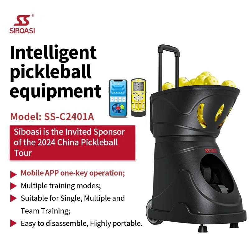 SIBOASI pickleball training machine with both APP control and remote control C2401A - Image 7