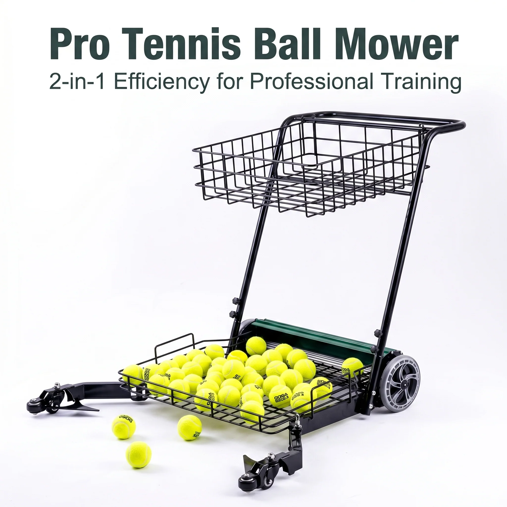 SIBOASI Practical Tennis Ball Mower Efficient Sports Ball Collector For Court Training Use SS-S705T - Image 4