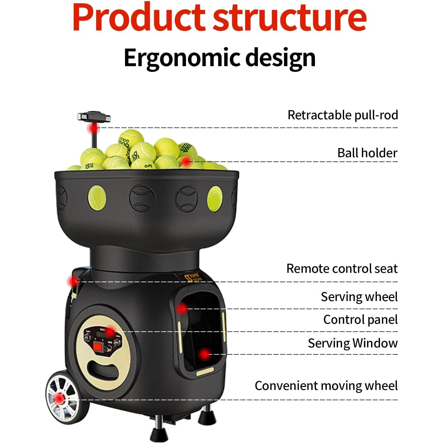 SIBOASI Automatic Tennis Ball Machine T7 - Image 5