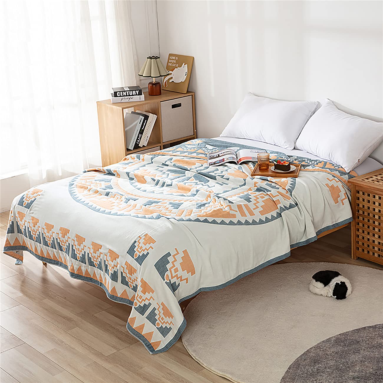 Six-Layer Cotton Towel Blanket – 100% Cotton, Multi-Purpose, Lightweight Summer & Air-Conditioning Use - Image 2