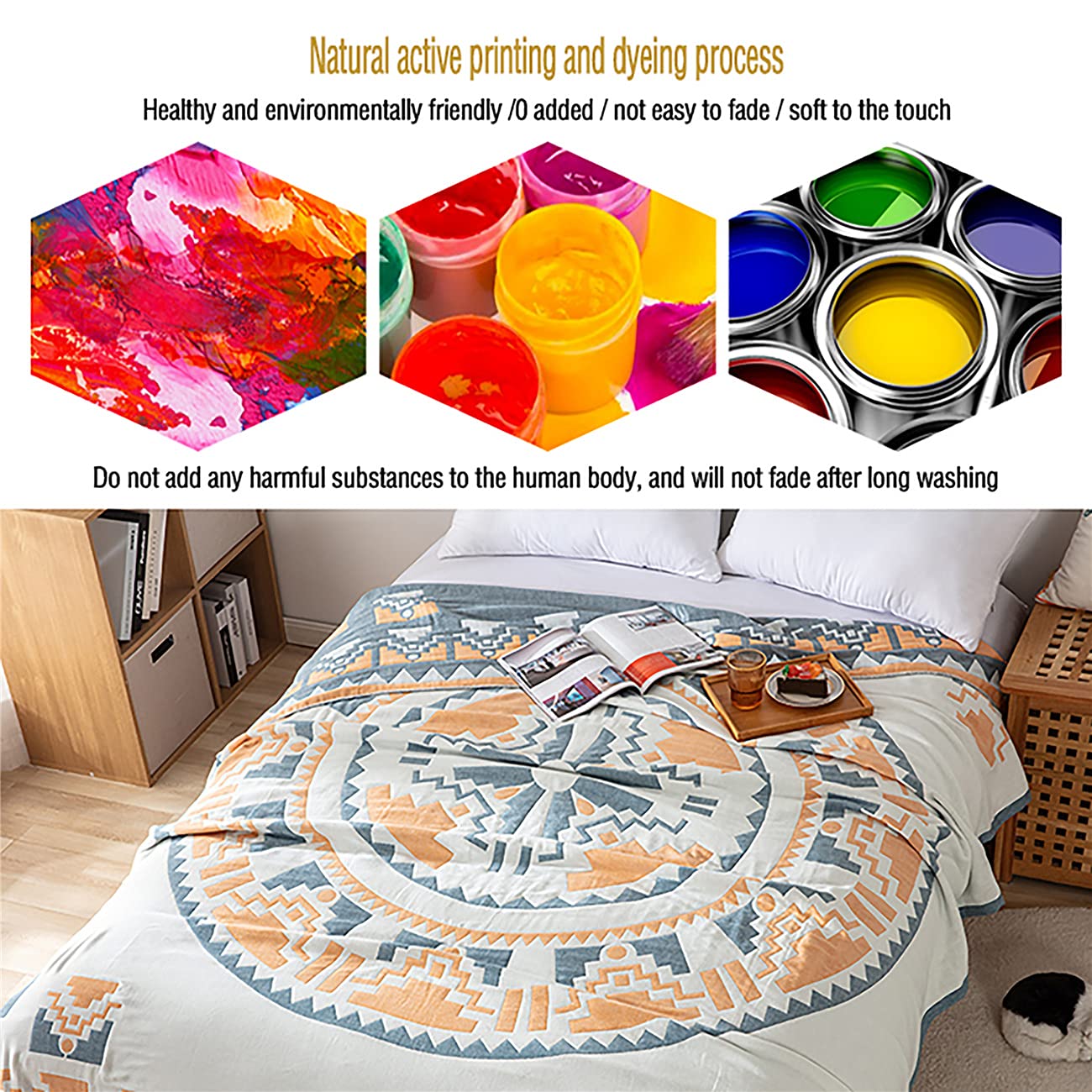 Six-Layer Cotton Towel Blanket – 100% Cotton, Multi-Purpose, Lightweight Summer & Air-Conditioning Use - Image 7