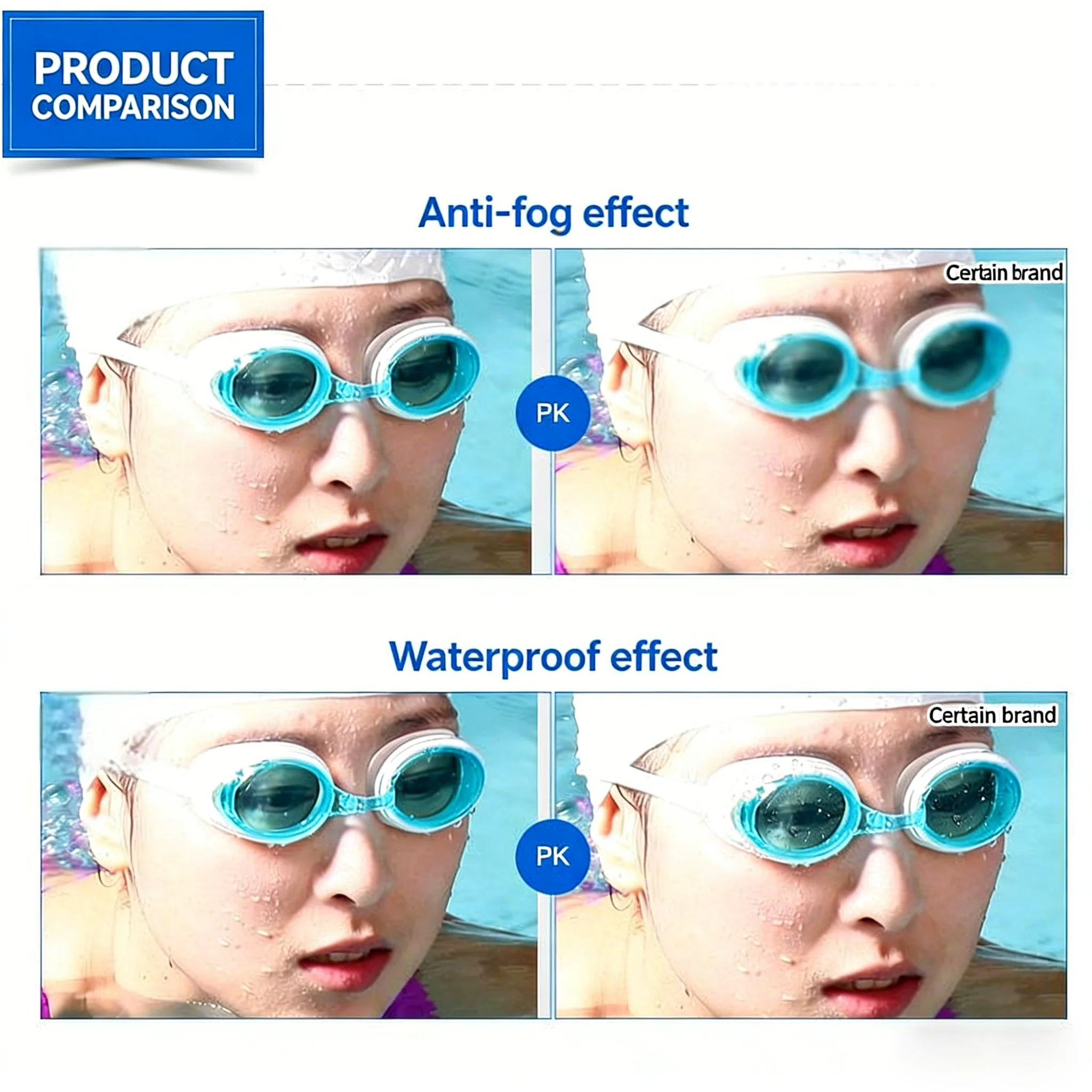 SPP HD Anti-Fog Swim Goggles with Double Silicone Strap, Adjustable, Leak-Proof & UV Protection G1100 - Image 14