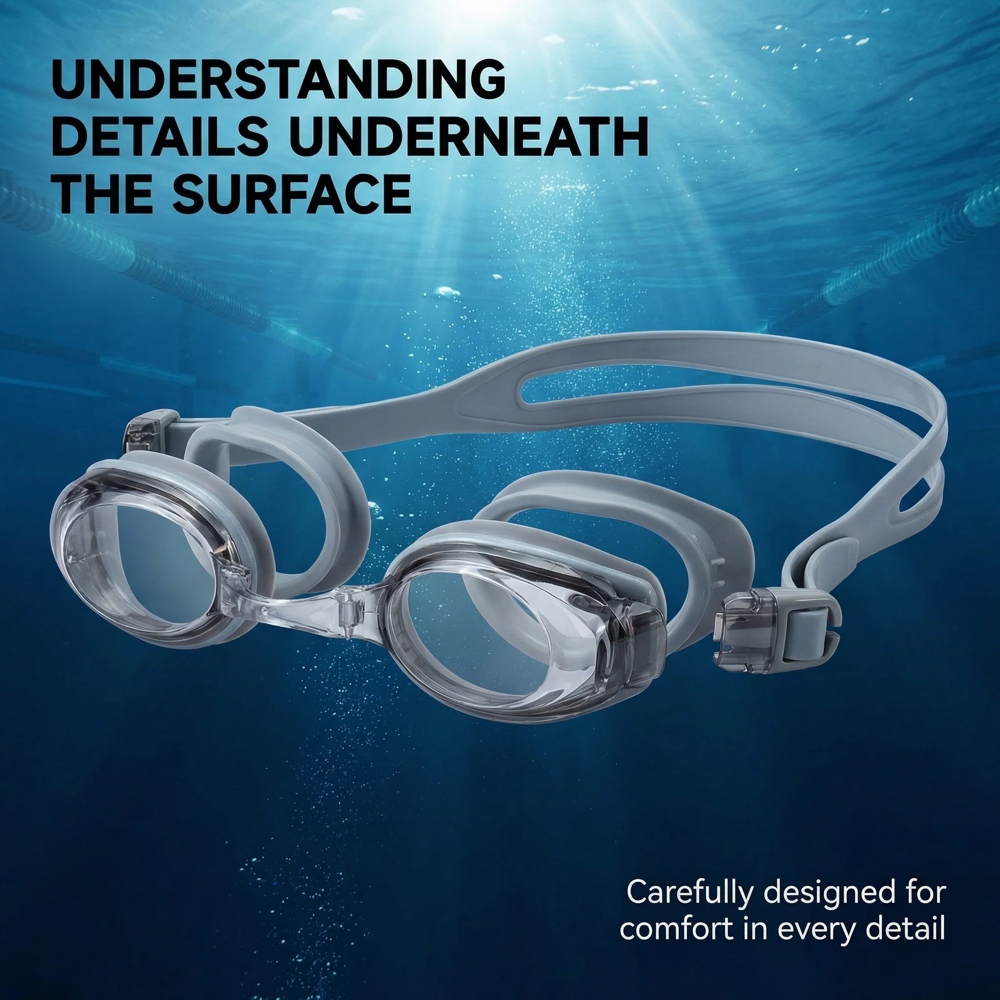 SPP HD Anti-Fog Swim Goggles with Double Silicone Strap, Adjustable, Leak-Proof & UV Protection G1100 - Image 4