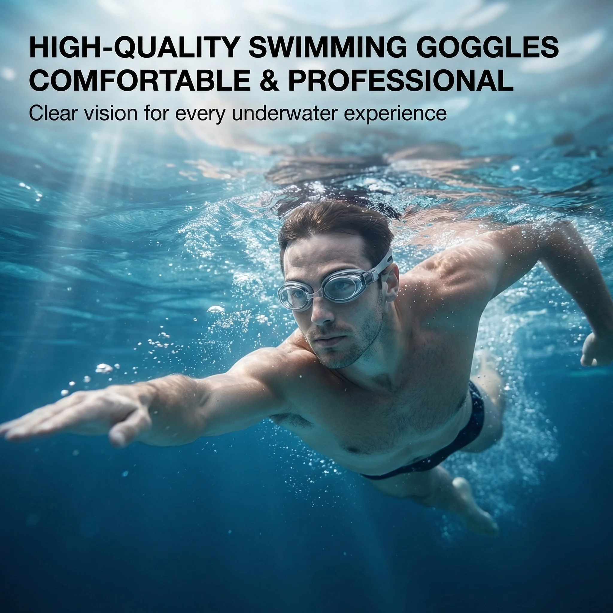 SPP HD Anti-Fog Swim Goggles with Double Silicone Strap, Adjustable, Leak-Proof & UV Protection G1100 - Image 5