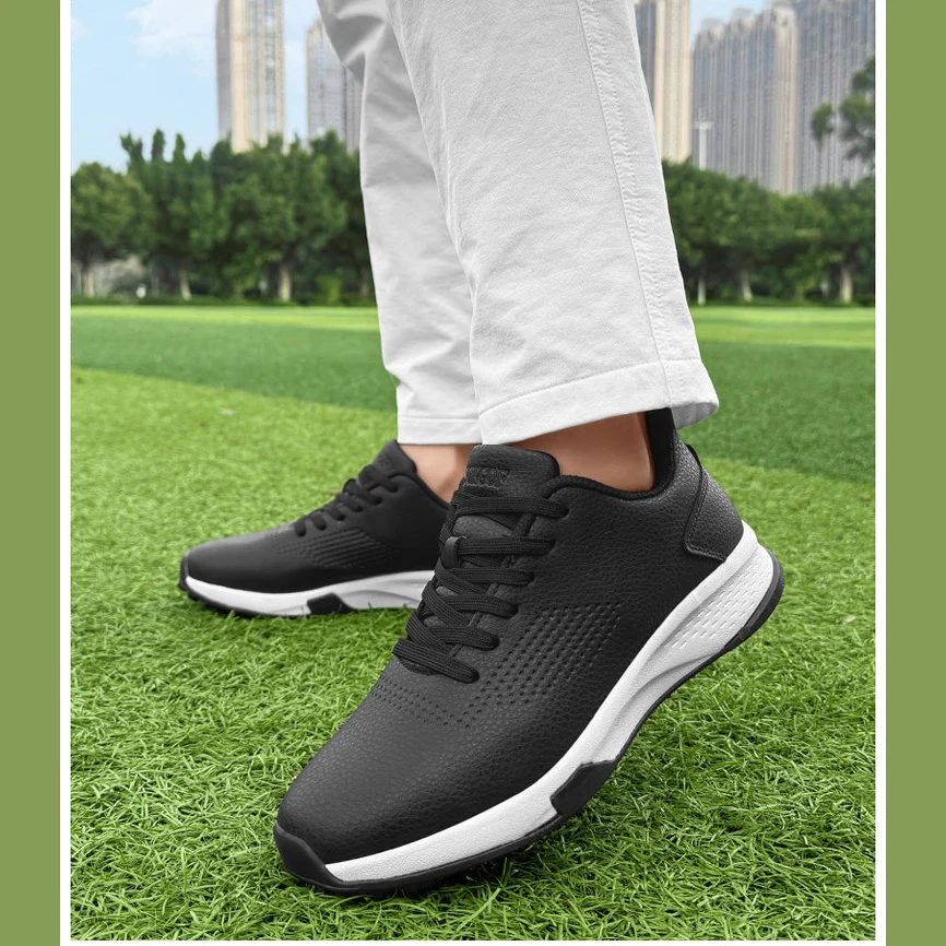 KSOKGOF Men Women Golf Shoes, Universal Golf Footwear with Excellent Traction, Stable Comfortable Golf Sneakers for All Golfers, White/Black G8002 - Image 14