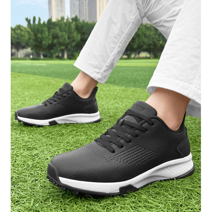 KSOKGOF Men Women Golf Shoes, Universal Golf Footwear with Excellent Traction, Stable Comfortable Golf Sneakers for All Golfers, White/Black G8002 - Image 15