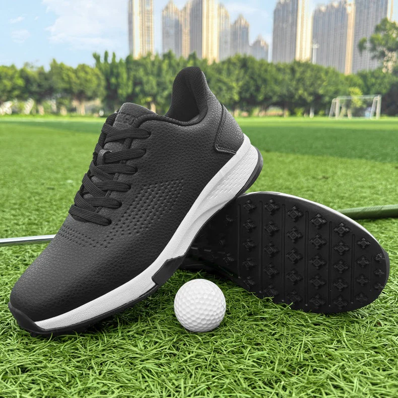 KSOKGOF Men Women Golf Shoes, Universal Golf Footwear with Excellent Traction, Stable Comfortable Golf Sneakers for All Golfers, White/Black G8002 - Image 17