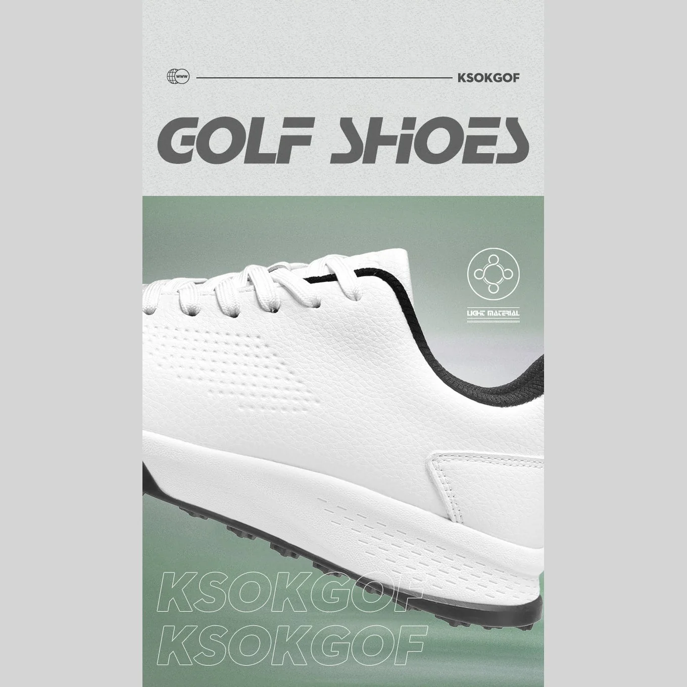 KSOKGOF Men Women Golf Shoes, Universal Golf Footwear with Excellent Traction, Stable Comfortable Golf Sneakers for All Golfers, White/Black G8002 - Image 6