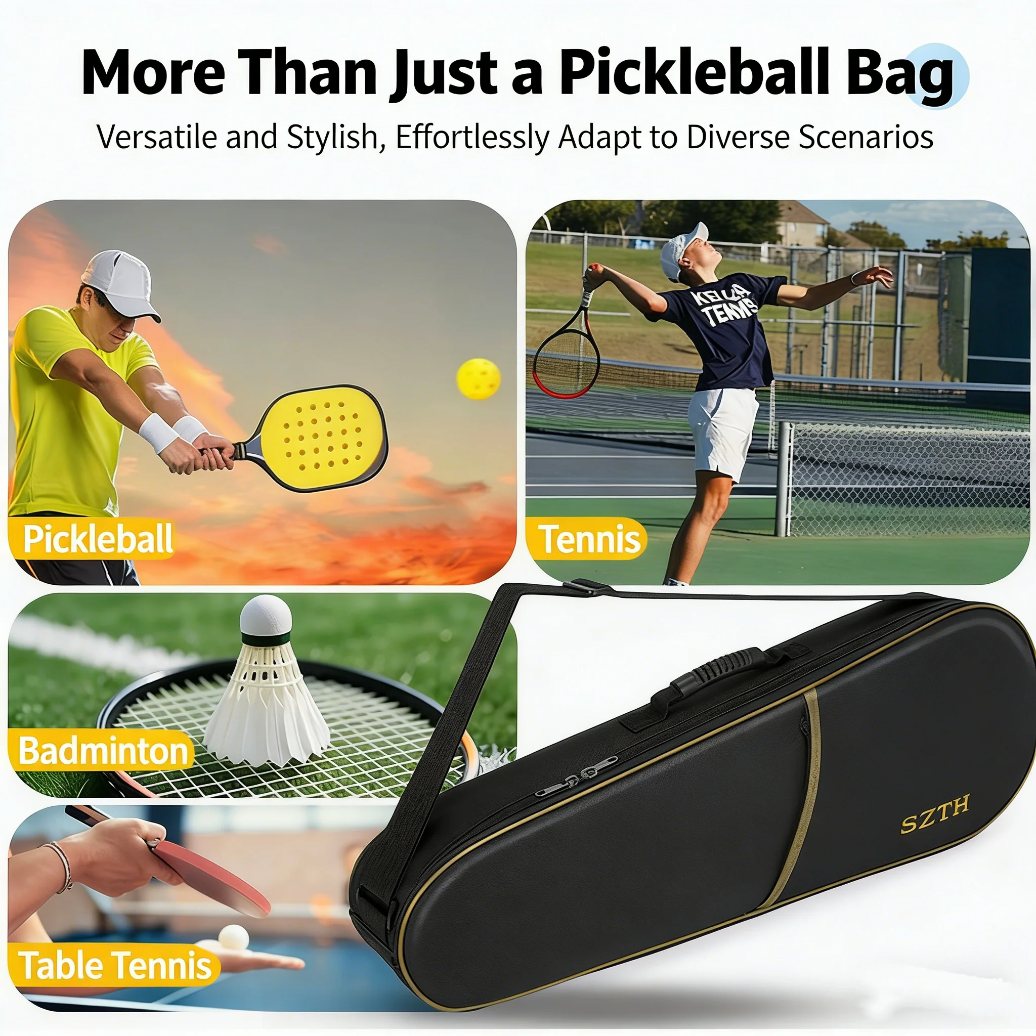 SPP Multifunctional Single Shoulder Sports Bag Fits Badminton Tennis Table Tennis Equipment - Image 2