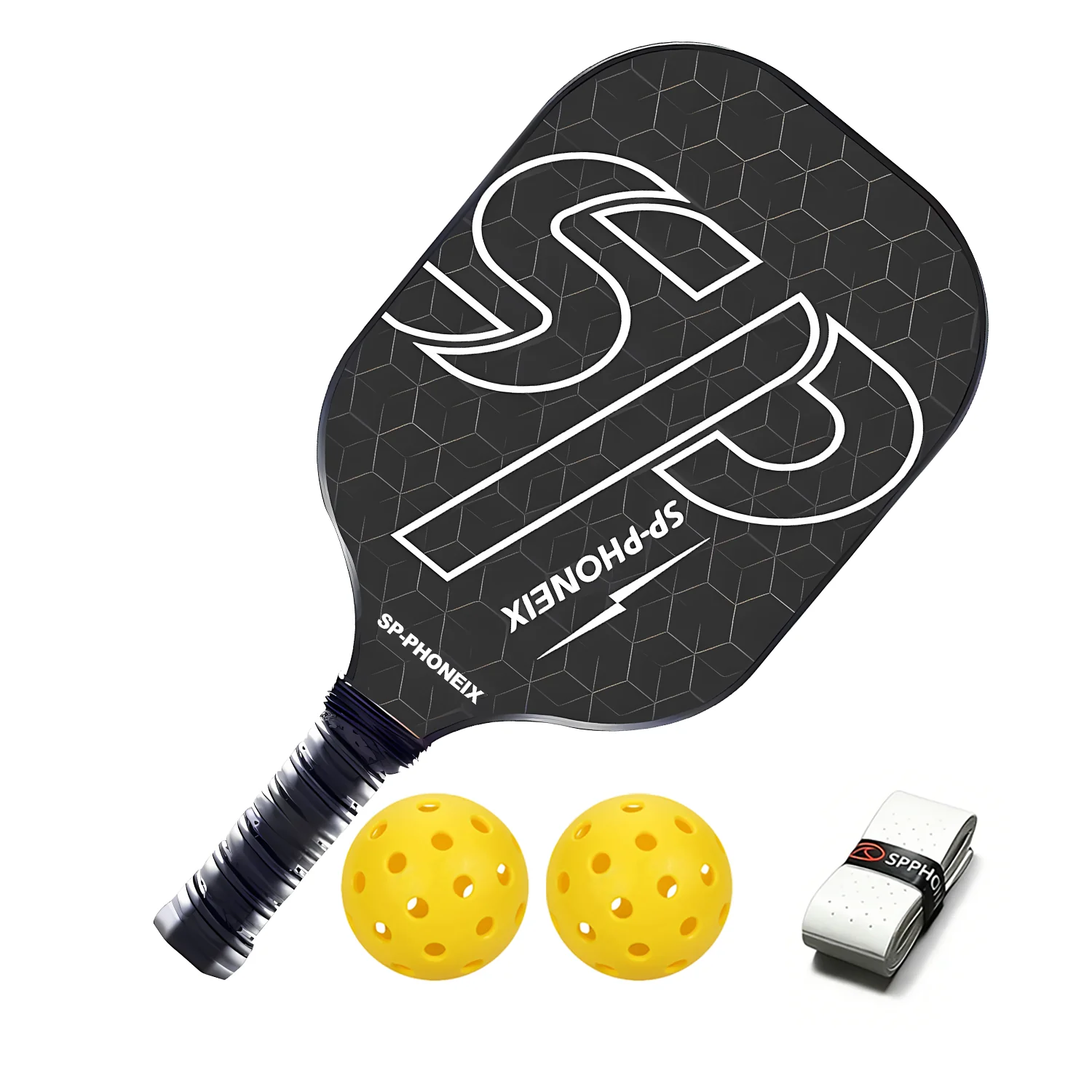 SPP Pickleball Paddles Set, 1 Paddle with 2 Pickle Balls, 1 Grip, Durable & Lightweight Racket for Beginners - Image 9