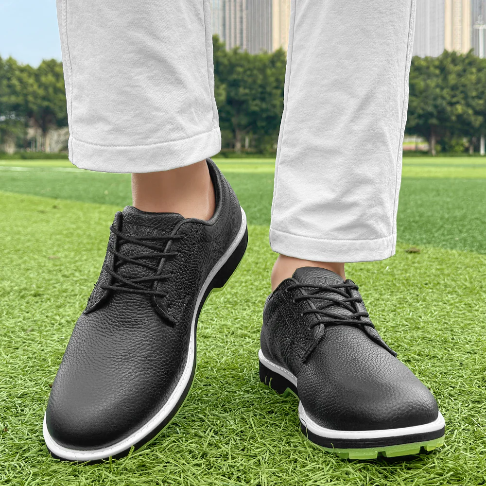 KSOKGOF Professional Waterproof Golf Shoes Outdoor Spiked Golf Footwear Unisex for Men & Women, Black G8005 - Image 11