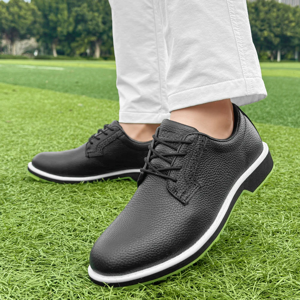 KSOKGOF Professional Waterproof Golf Shoes Outdoor Spiked Golf Footwear Unisex for Men & Women, Black G8005 - Image 12
