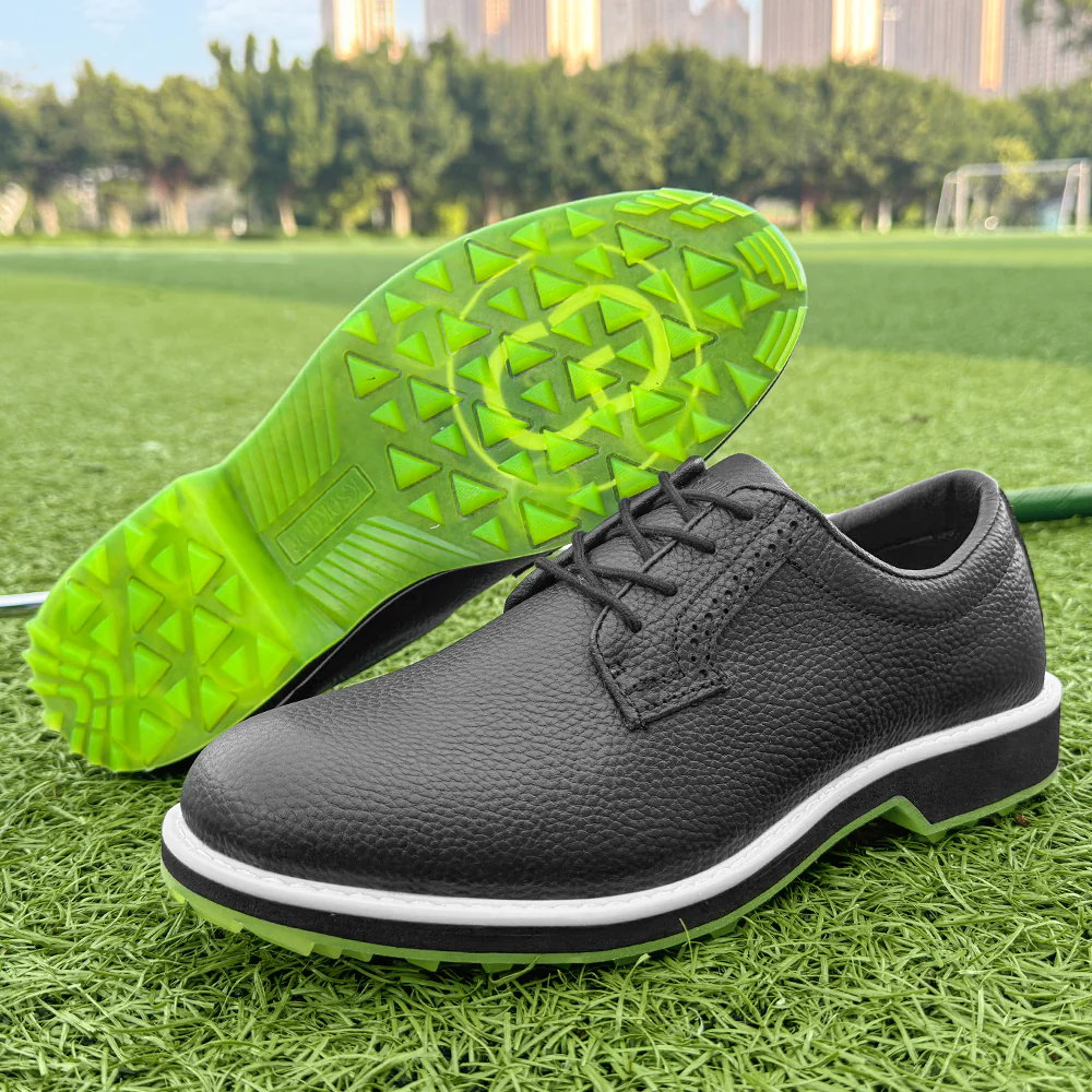 KSOKGOF Professional Waterproof Golf Shoes Outdoor Spiked Golf Footwear Unisex for Men & Women, Black G8005 - Image 2