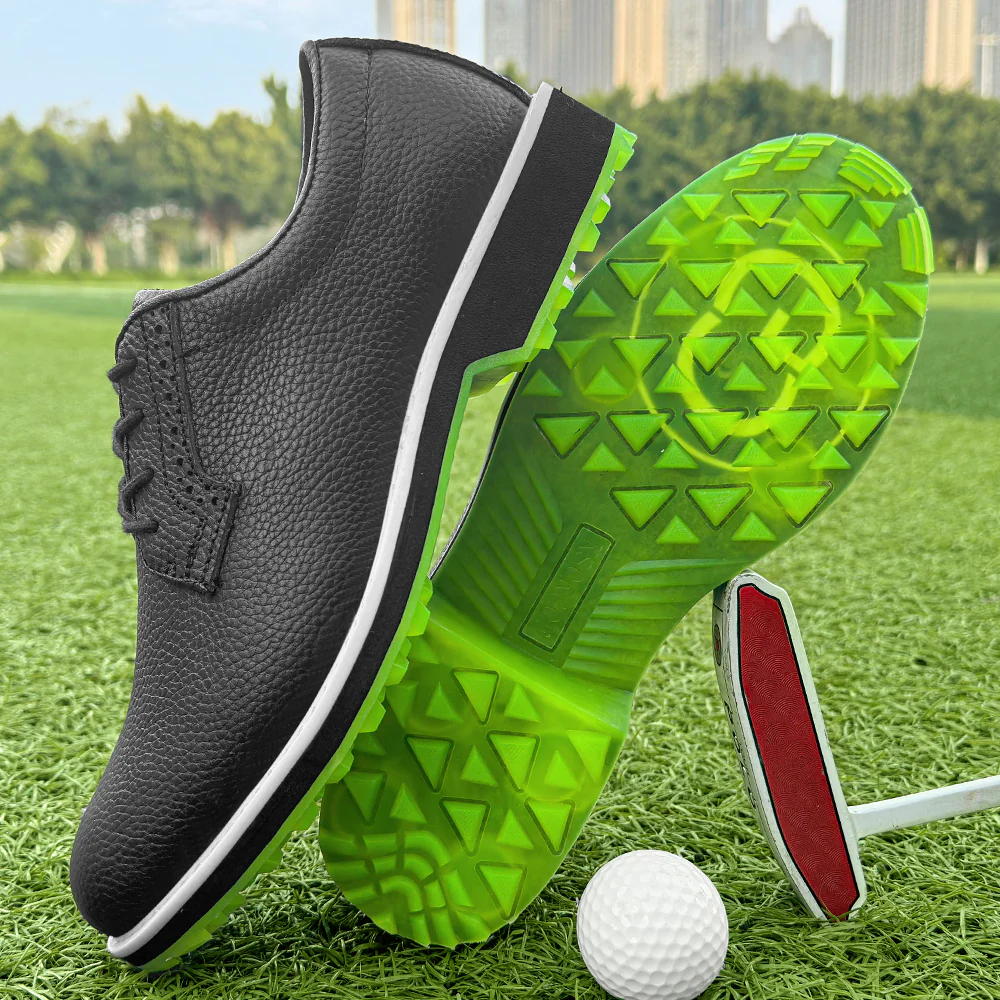 KSOKGOF Professional Waterproof Golf Shoes Outdoor Spiked Golf Footwear Unisex for Men & Women, Black G8005 - Image 3
