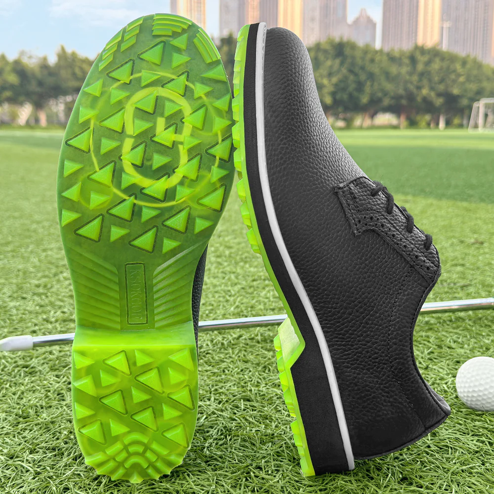 KSOKGOF Professional Waterproof Golf Shoes Outdoor Spiked Golf Footwear Unisex for Men & Women, Black G8005 - Image 4