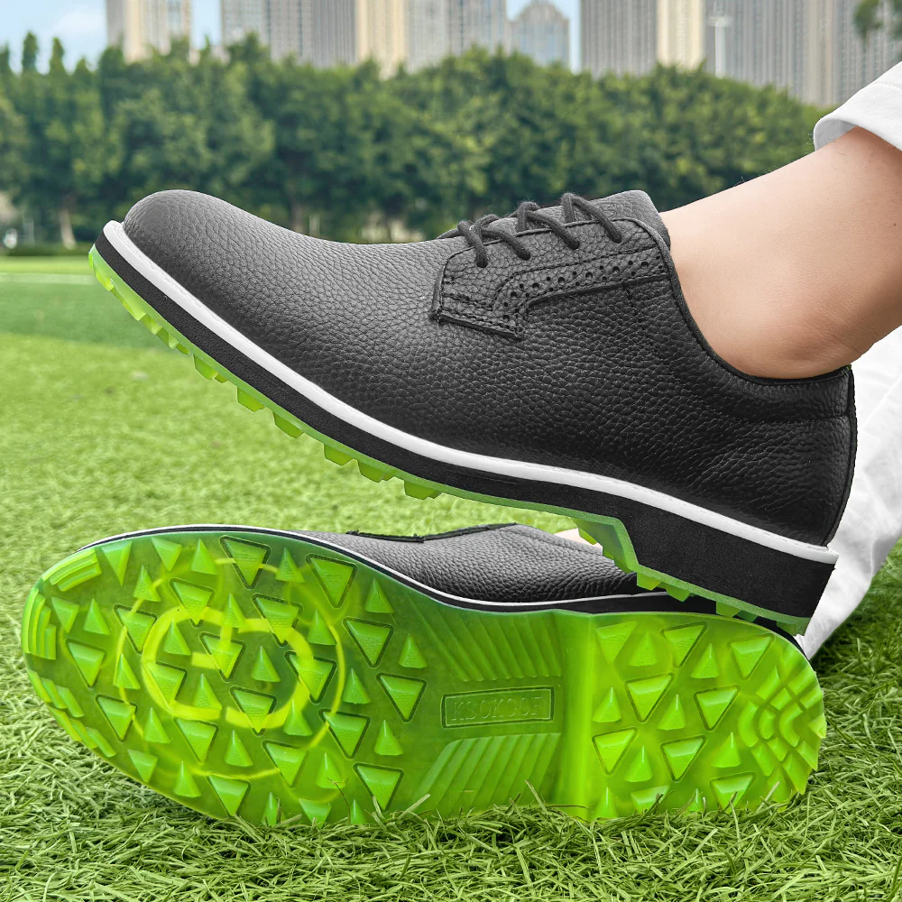 KSOKGOF Professional Waterproof Golf Shoes Outdoor Spiked Golf Footwear Unisex for Men & Women, Black G8005 - Image 8