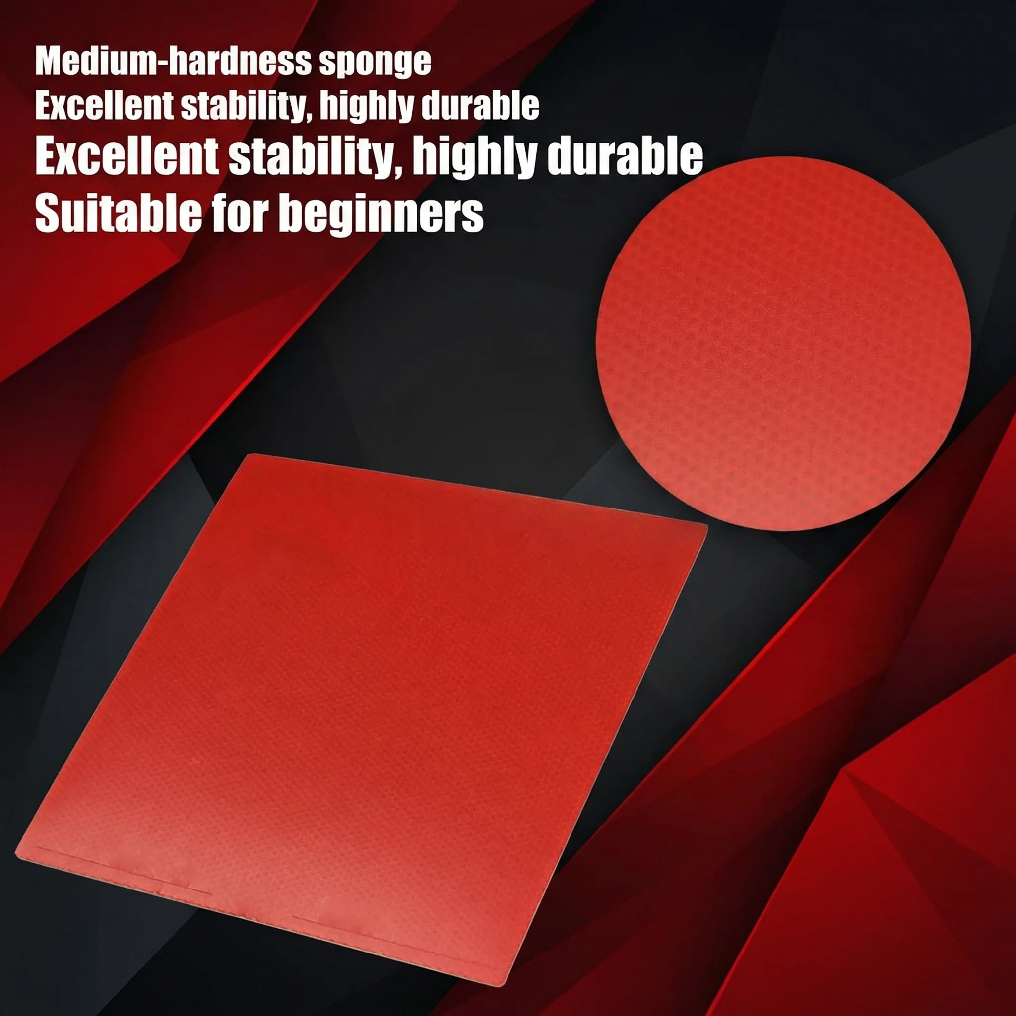 SP x SPORT SPP Universal Table Tennis Rubber PingPong Bat Replacement Rubbers Black/Red Universally Suitable for Beginners - Image 4