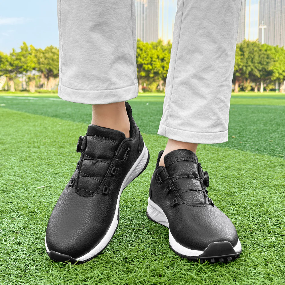 KSOKGOF Universal Golf Shoes for Men and Women, Comfortable Golf Sneakers with Strong Grip, Outstanding Traction & Superior Stability, Black G8001 - Image 11