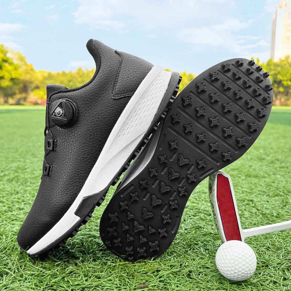 KSOKGOF Universal Golf Shoes for Men and Women, Comfortable Golf Sneakers with Strong Grip, Outstanding Traction & Superior Stability, Black G8001 - Image 4