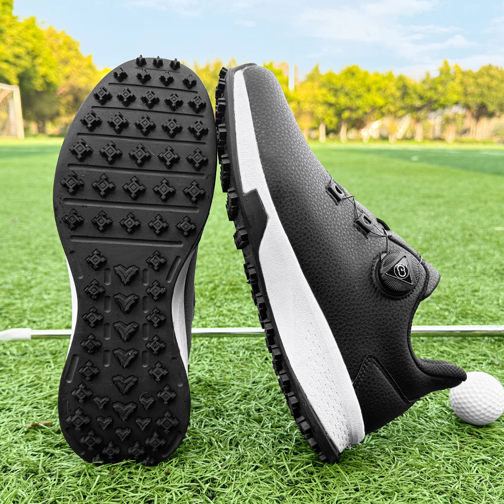 KSOKGOF Universal Golf Shoes for Men and Women, Comfortable Golf Sneakers with Strong Grip, Outstanding Traction & Superior Stability, Black G8001 - Image 9