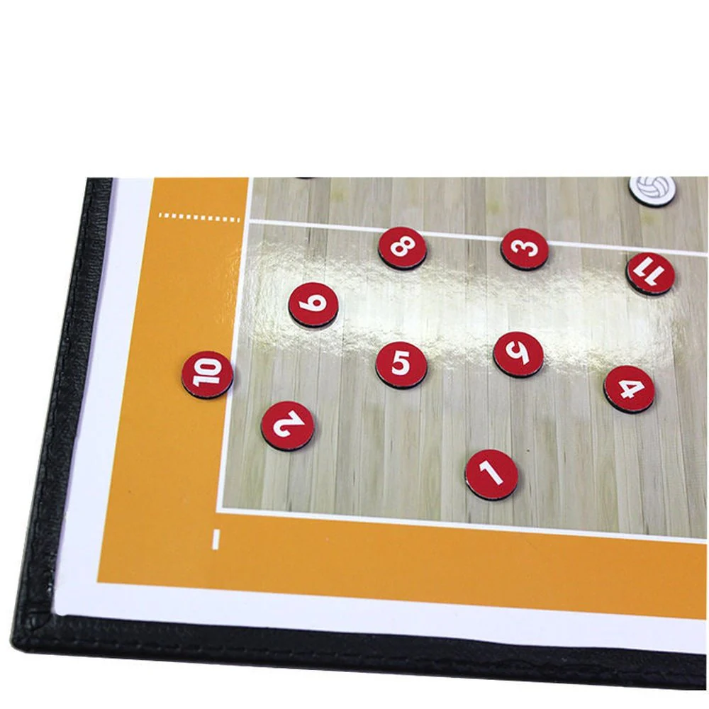 SPPHOENIX Foldable Volleyball Coach Tactics Board - Double-Sided Magnetic Coaching Clipboard, Strategy Planning Book Set - Image 3