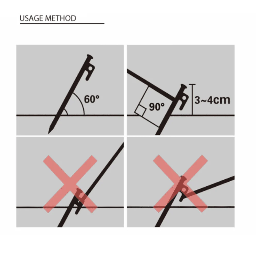 SPPHONEIX Heavy Duty Steel Metal Tent Canopy Camping Stakes Peg Ground Nail 4WD 10Pcs 20Cm 30Cm - Image 2