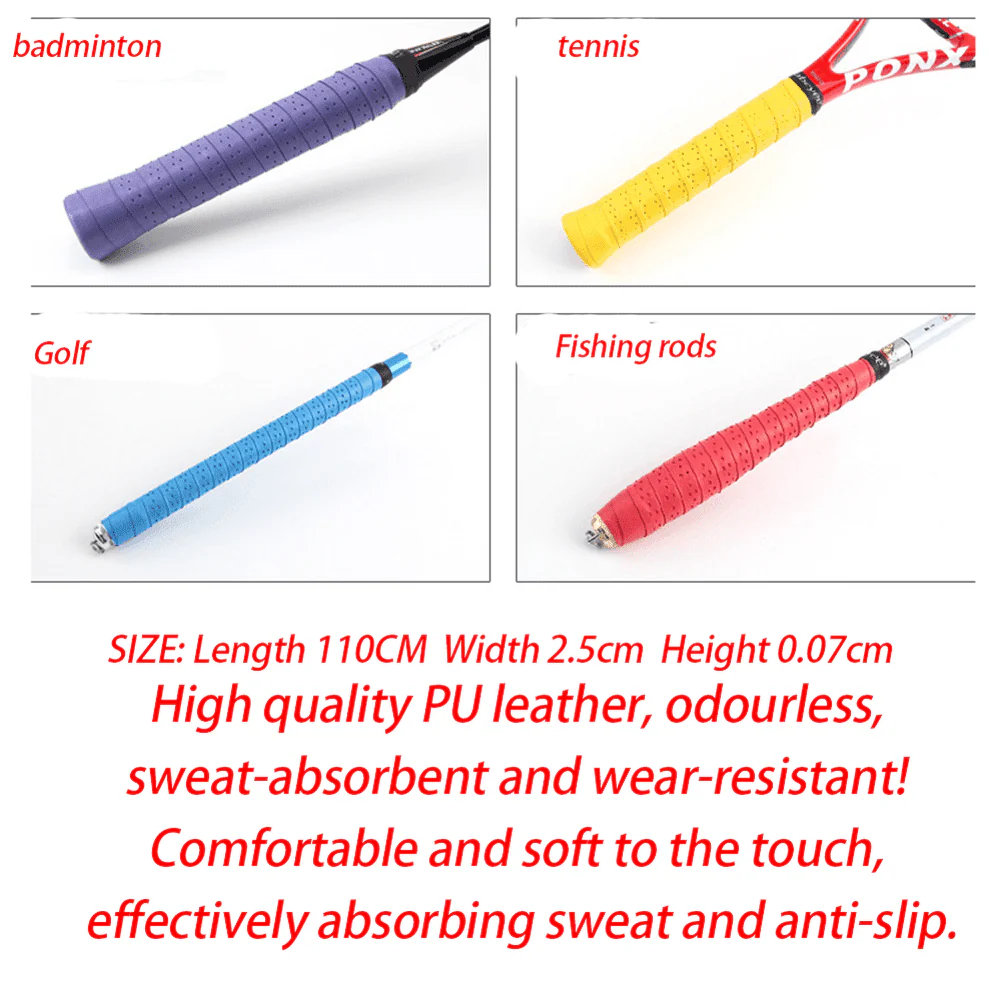 SPPHONEIX 60 Anti-Slip Over Grip Tape(PU 12 COLORS)for Tennis Badminton Squash tabletennis Racket ,Golf Baseball cricket fishing bat,sports equipment handles - Image 6
