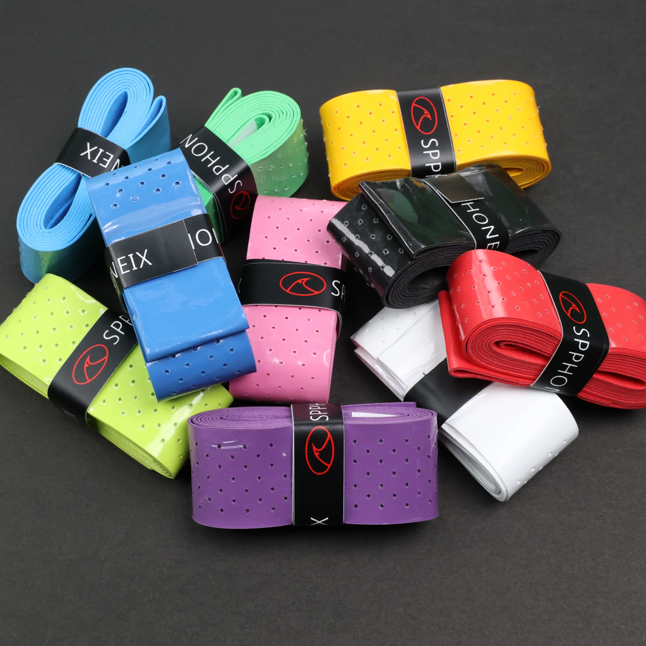 SPPHONEIX Punching Grip Anti-slip Tennis Badminton Squash Racquet Over Grip Tape Overgrip Sweatband（12 COLORS） - Image 17