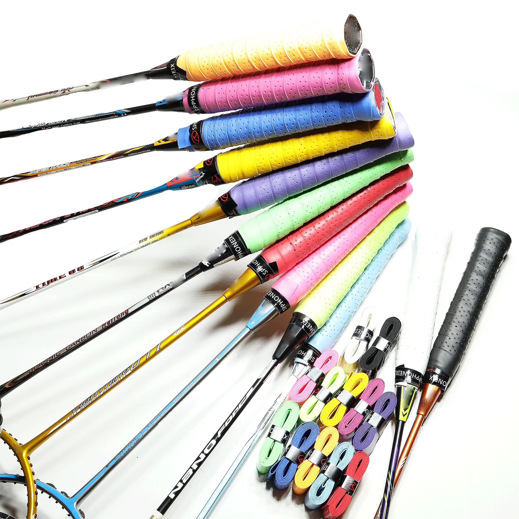 SPPHONEIX Punching Grip Anti-slip Tennis Badminton Squash Racquet Over Grip Tape Overgrip Sweatband（12 COLORS） - Image 18