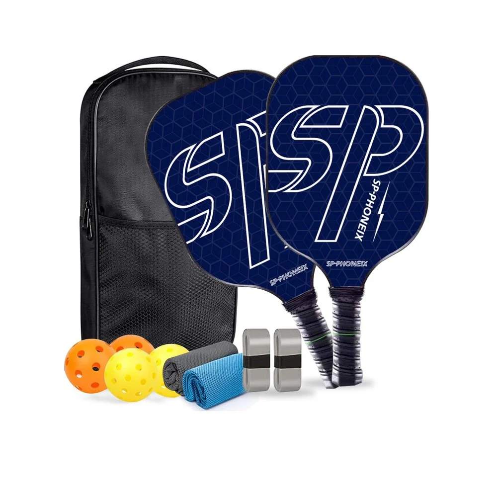 SPPHONEIX Carbon Pickleball Paddles - Black / Blue - Image 10