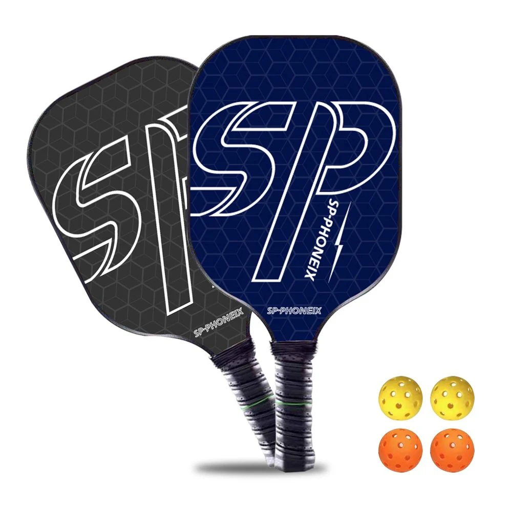 SPPHONEIX Carbon Pickleball Paddles - Black / Blue - Image 8