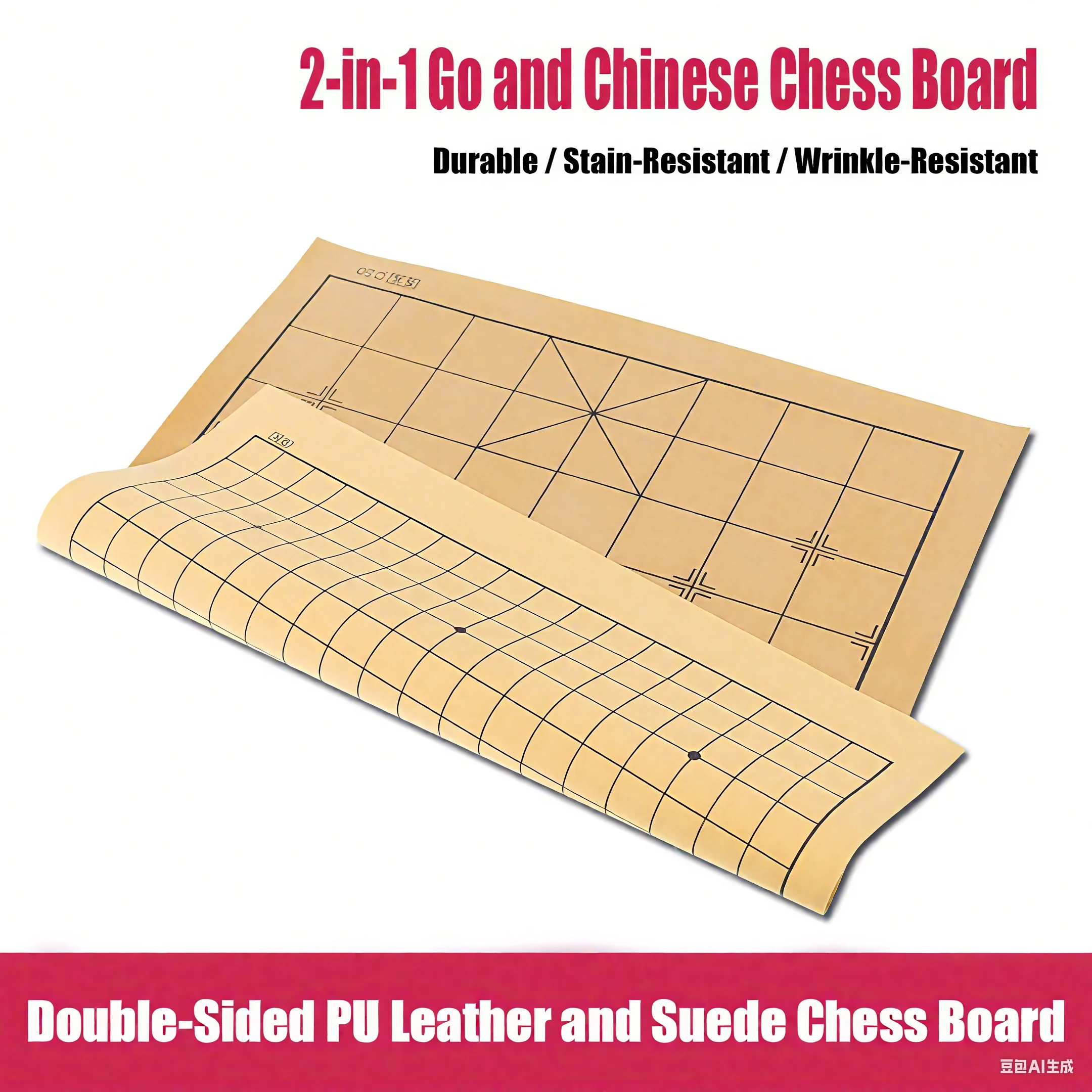 Chinese Weiqi Go Game Set PU Board - Image 3